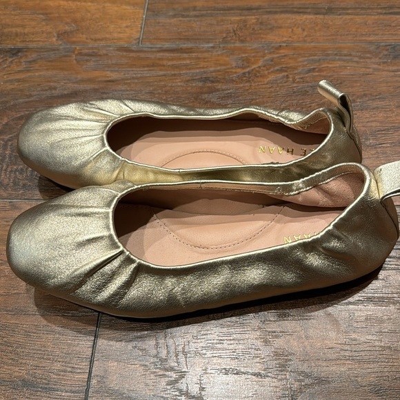 NEW! Cole Haan Gold York Soft Ballet Flat - Size 5.5 - Picture 5 of 8